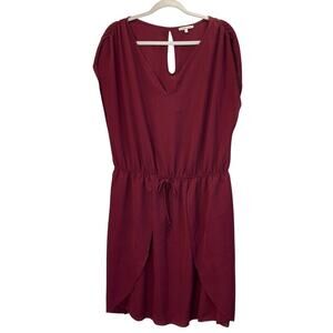 Charlotte russe+ Womens1X Redwine Lightweight KneeLength Casual Cruise Dress